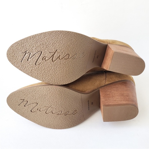 Free People Matisse Soho Tan Fawn Suede East Western Ankle Boots Size 6 New - Picture 11 of 11